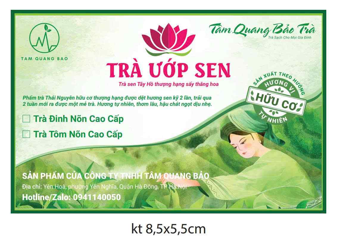 Mẫu tem dán hạt sen sấy